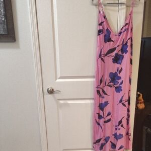 ASOS Pink and Blue Floral Maxi Dress